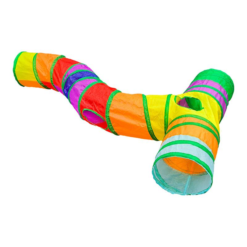 Cat Tunnel Toy - Kattenbuizen en tunnels T-vorm Kattenpoorspeelgoed Kat