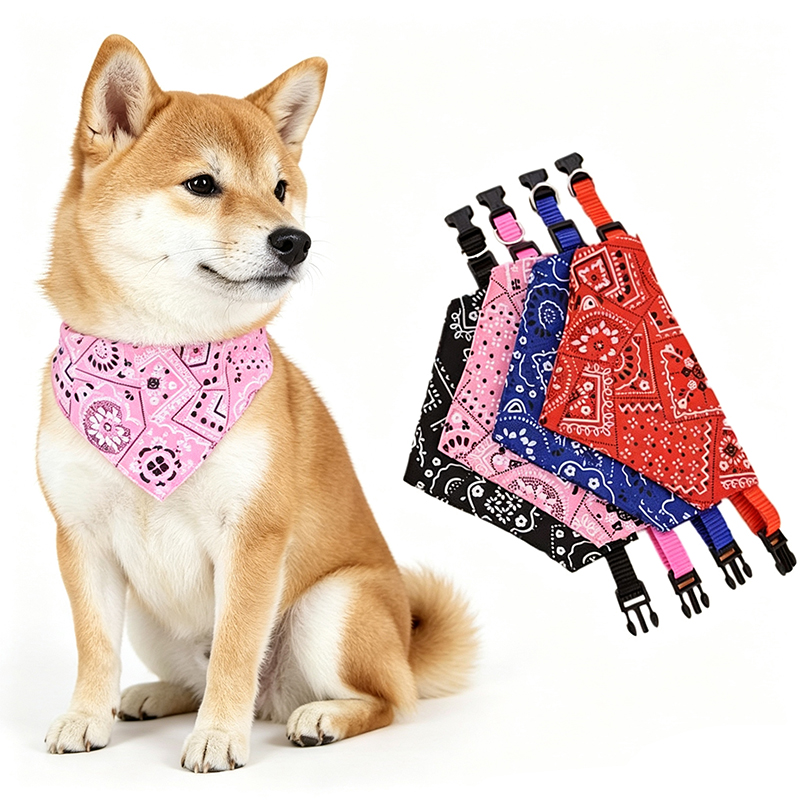Dog Bandana Scarf - Honden- en kattenbandana, verstelbaar, met print,