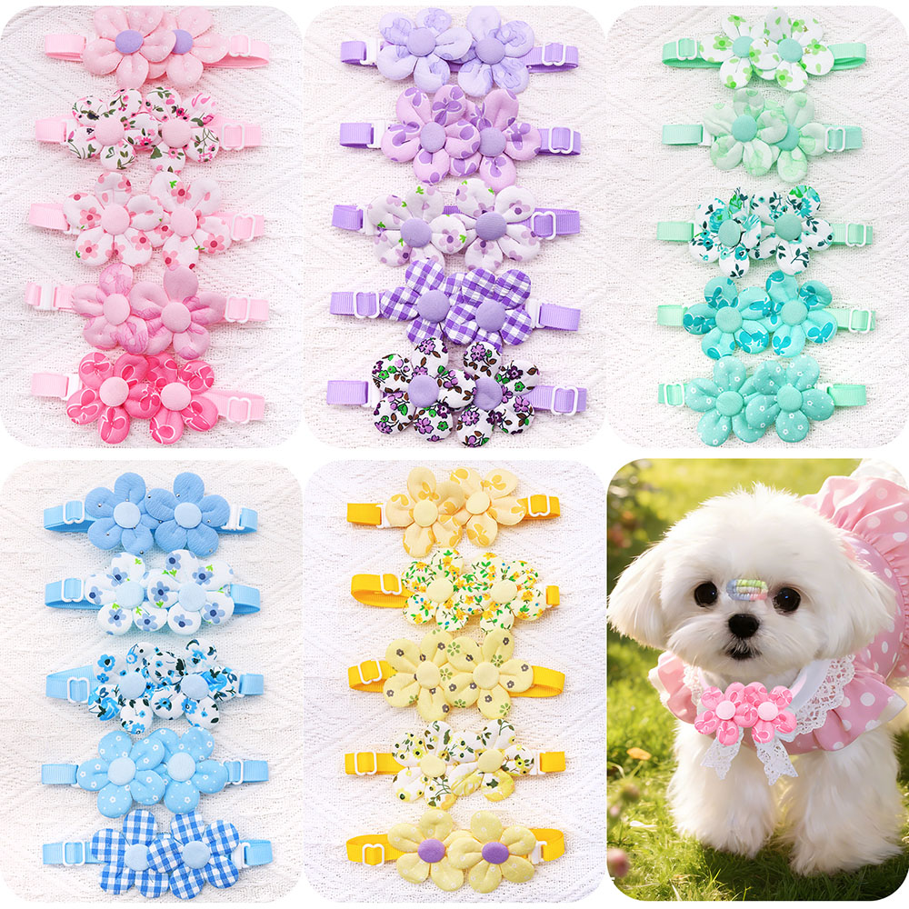 10PCS Bloemvorm Zoete Hond Str - Dog Bandana Scarf recensie en prijs