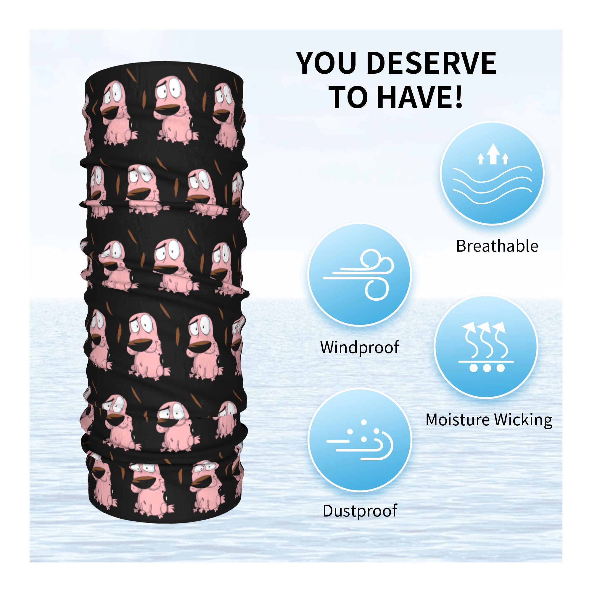 Aangepaste Cartoon Courage Dog - Dog Bandana Scarf recensie en prijs