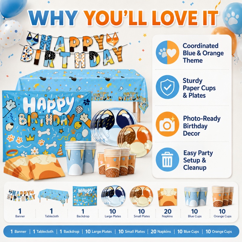 Blue Dog Feestartikelen Bundel - Pet Supplies In Bulk recensie en prijs