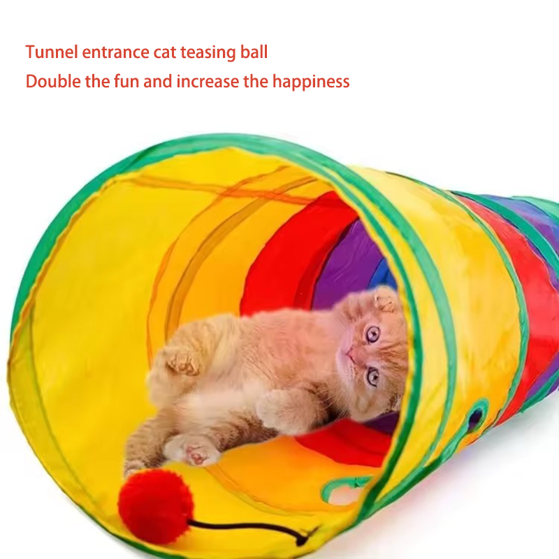 Regenboog kattentunnel Opvouwb - Cat Tunnel Toy recensie en prijs
